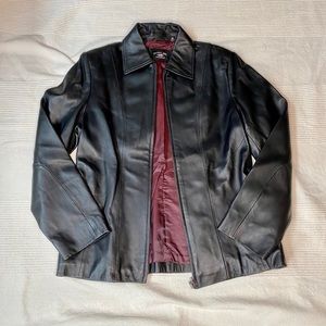 US Polo Association Leather Jacket Size M